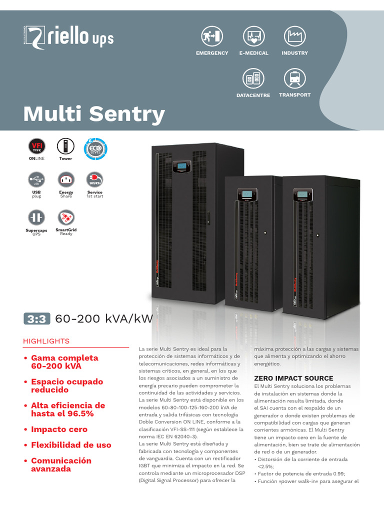 Riello Industrial UPS Brochure | PDF | Ingeniería Informática ...
