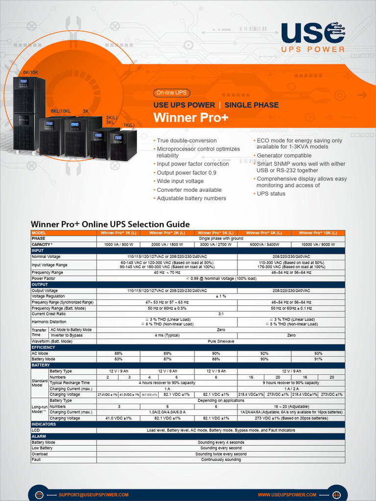 Use-Ups-Power-Single-Phase-Winner-Pro Tower | PDF | Alternating Current ...
