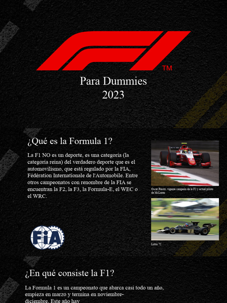 F1 para Dummies | PDF | Formula Uno | Formula Racing Series