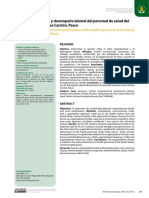 Clima Organizacional y Desempeño Laboral Del Personal de Salud Del Hospital Daniel Alcides Carrión, Pasco