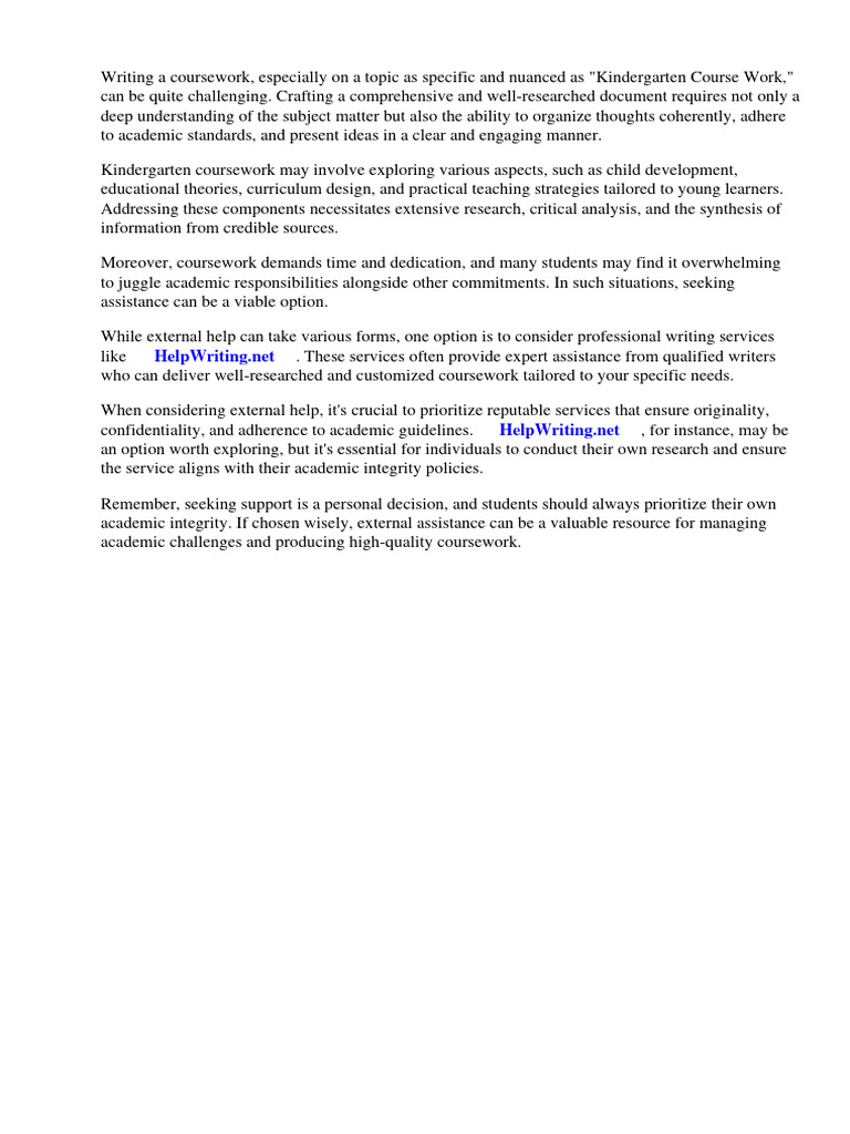 Online Kindergarten Course Free