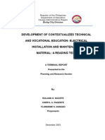 Tve - Development of Contextualized Technical and Vocational Education - Electrical Installation and Maintenance Material.a Reading Text