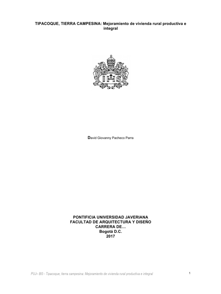 Mejoramiento de Vivienda Rural en Tipacoque | PDF | Área rural ...