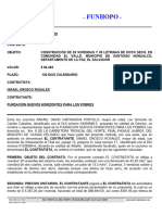 Contrato de Construcion 20 Viviendas El Valle + Letrina de Hoyo Seco