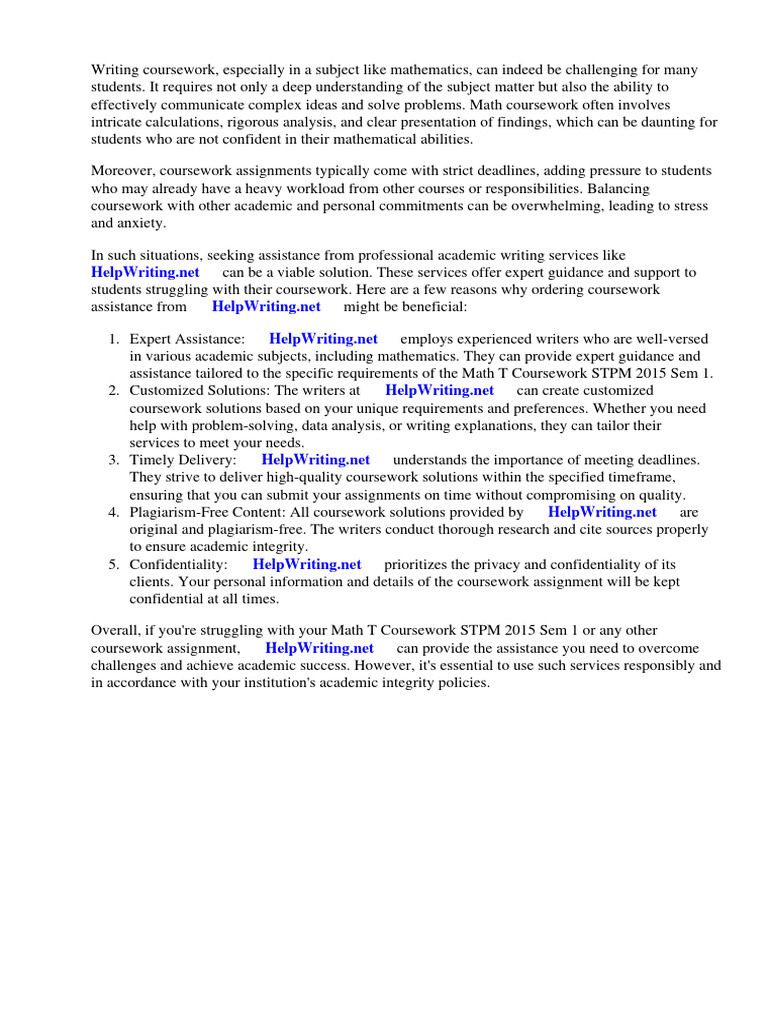 Math T Coursework STPM 2015 Sem 1 | PDF | Mathematics | Geometry