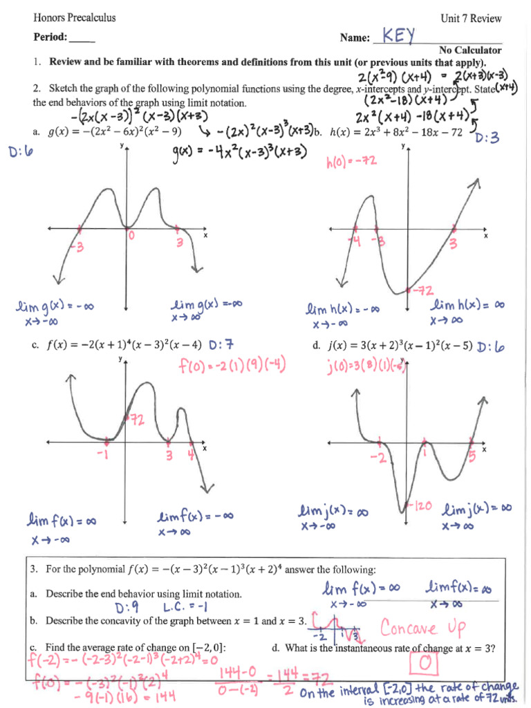Unit 7 Review KEY | PDF