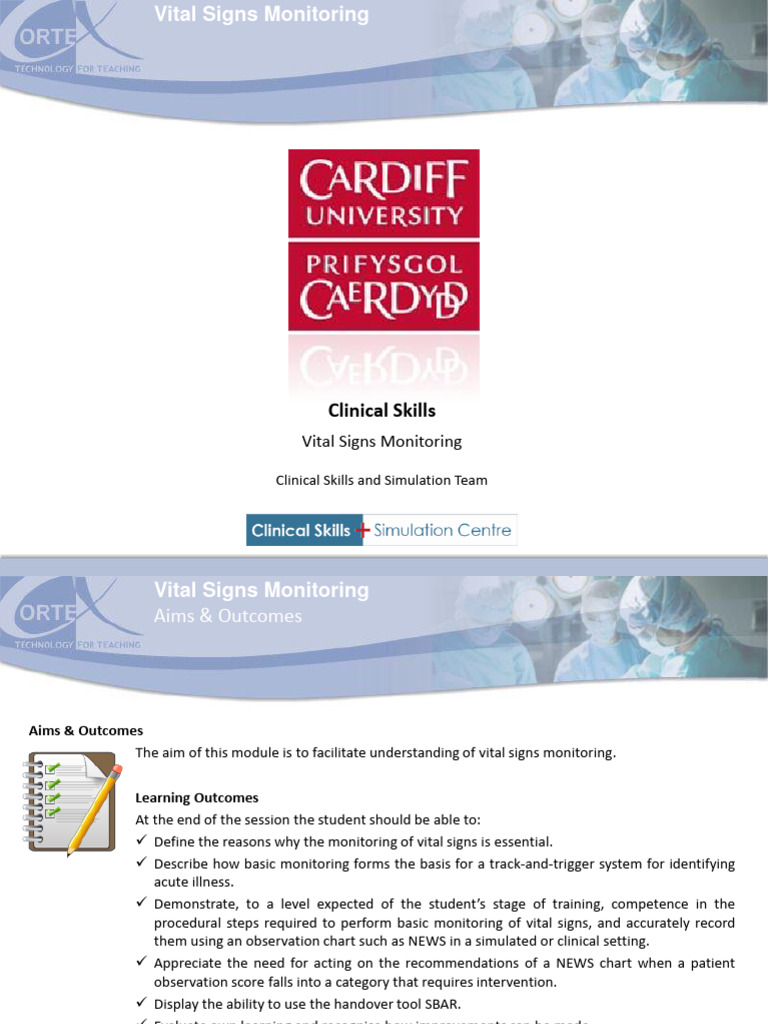 Vital Signs Monitoring and NEWS Guide | PDF | Pulse | Blood Pressure
