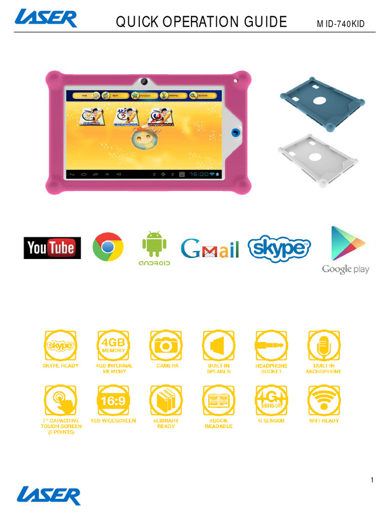 MID-740KID Quick Operation Guide | PDF | Icon (Computing) | Usb