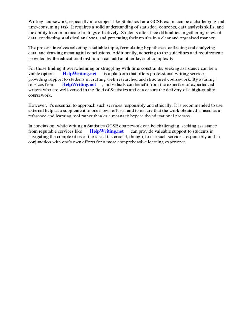 Statistics Gcse Coursework Exam | PDF | Statistics | Sampling (Statistics)