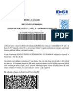 Constancia de No Retención DGI Válida Hasta El 26 de Marzo 2022