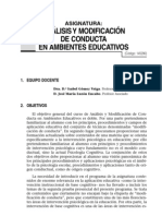 Analisis y Modificacion de La Conducta