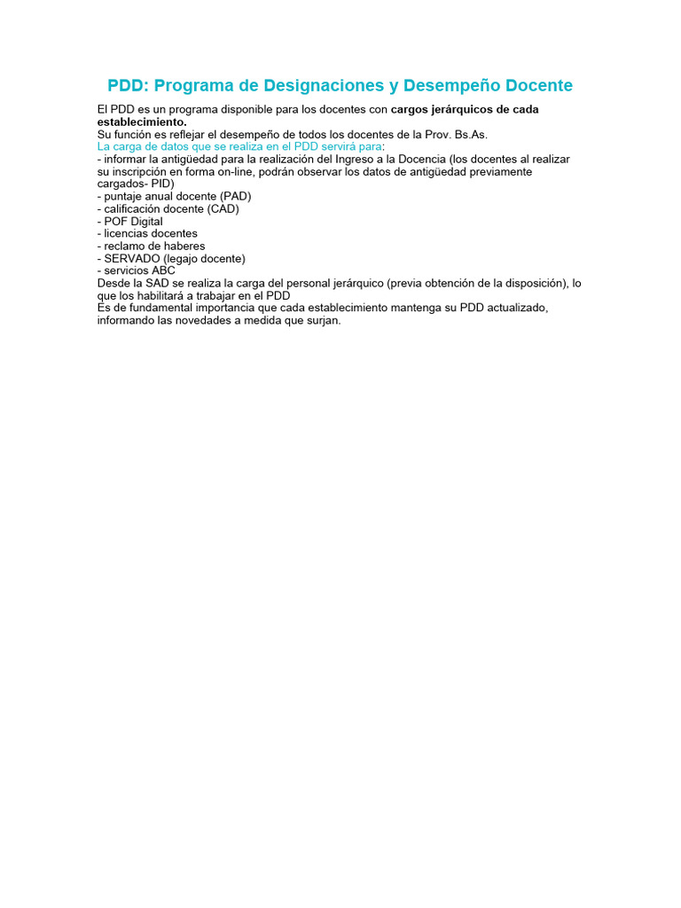 Programa de Designaciones Docentes | PDF | Crecimiento personal y ...