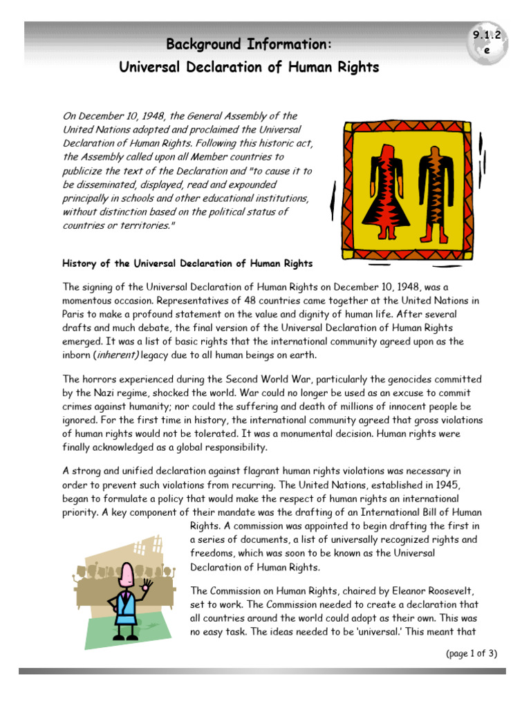 Universal Declaration of Human Rights Overview | PDF | Human Rights ...