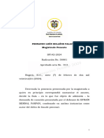 SP142-2024 (58881) Fraude Procesal, Prescripción Durante La Etapa de La Investigación Cuando Cesa El Error en Que Se Ha Inducido Al Funcionario