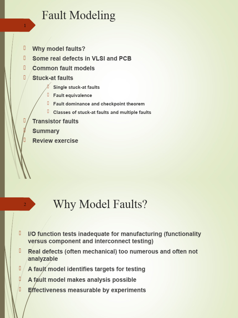 VLSI Fault Modeling Guide | PDF | Electronic Circuits | Logic Gate