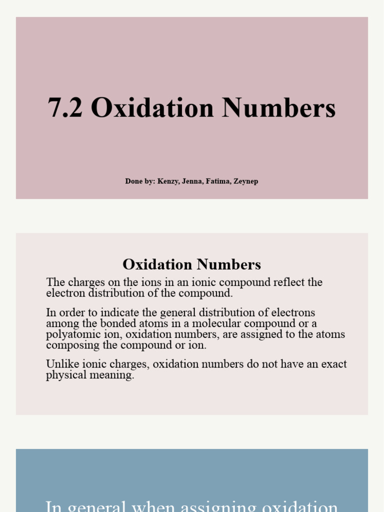 Understanding Oxidation Numbers Explained | PDF | Chemical Compounds | Ion