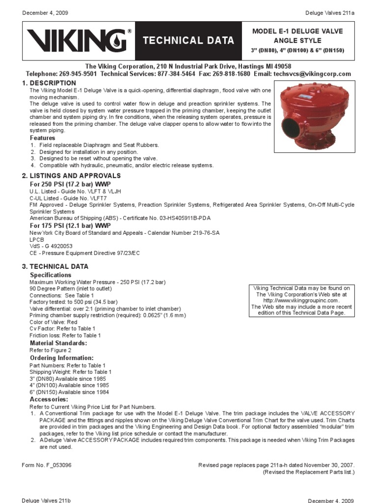 Deluge Valve | PDF | Fire Sprinkler System | Valve