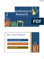 01 Topic 1 - Intro To Research