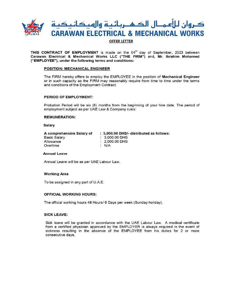 Accepting Your Offer | PDF