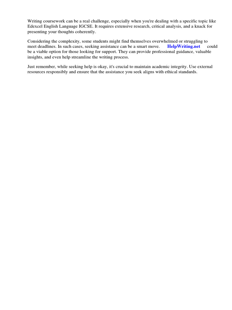 Edexcel english language igcse coursework pdf human communication