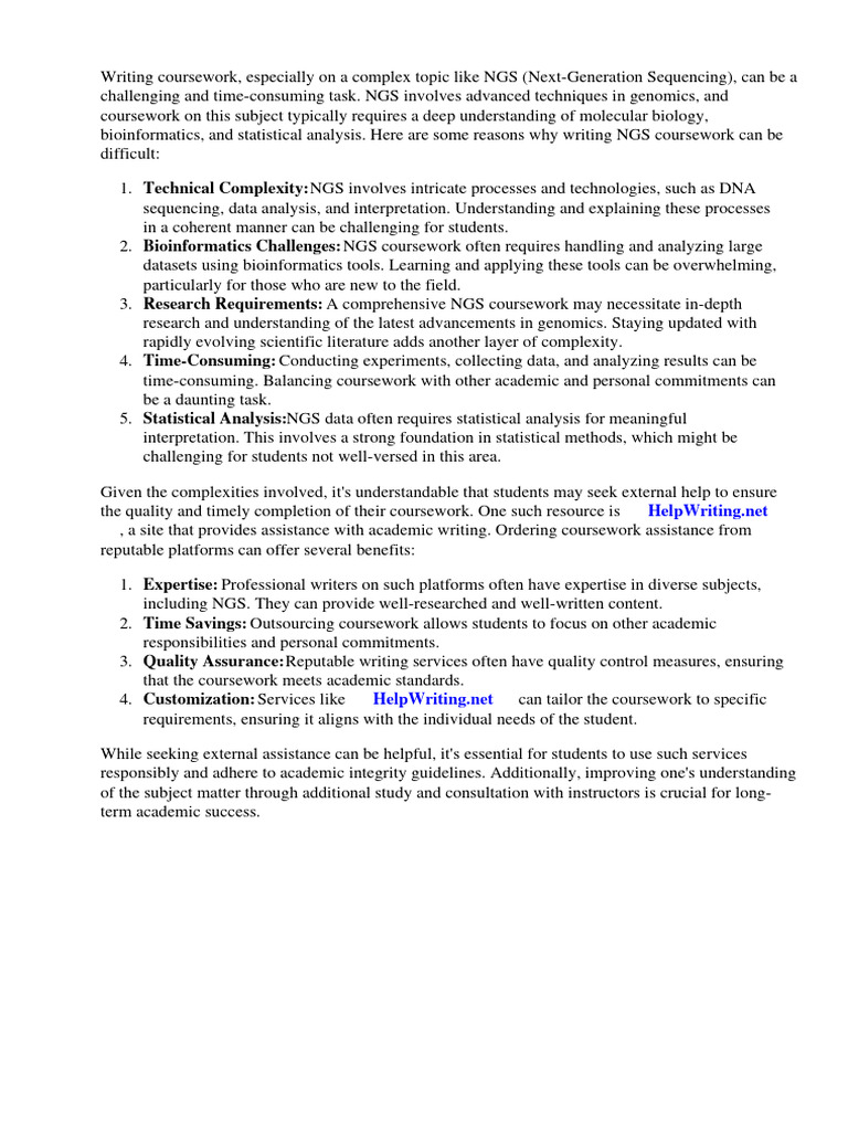 Ngs Coursework Requirement | PDF | Dna Sequencing | Qiagen