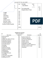 Format For Final Accounts