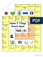 Board Game - Name 5 Things