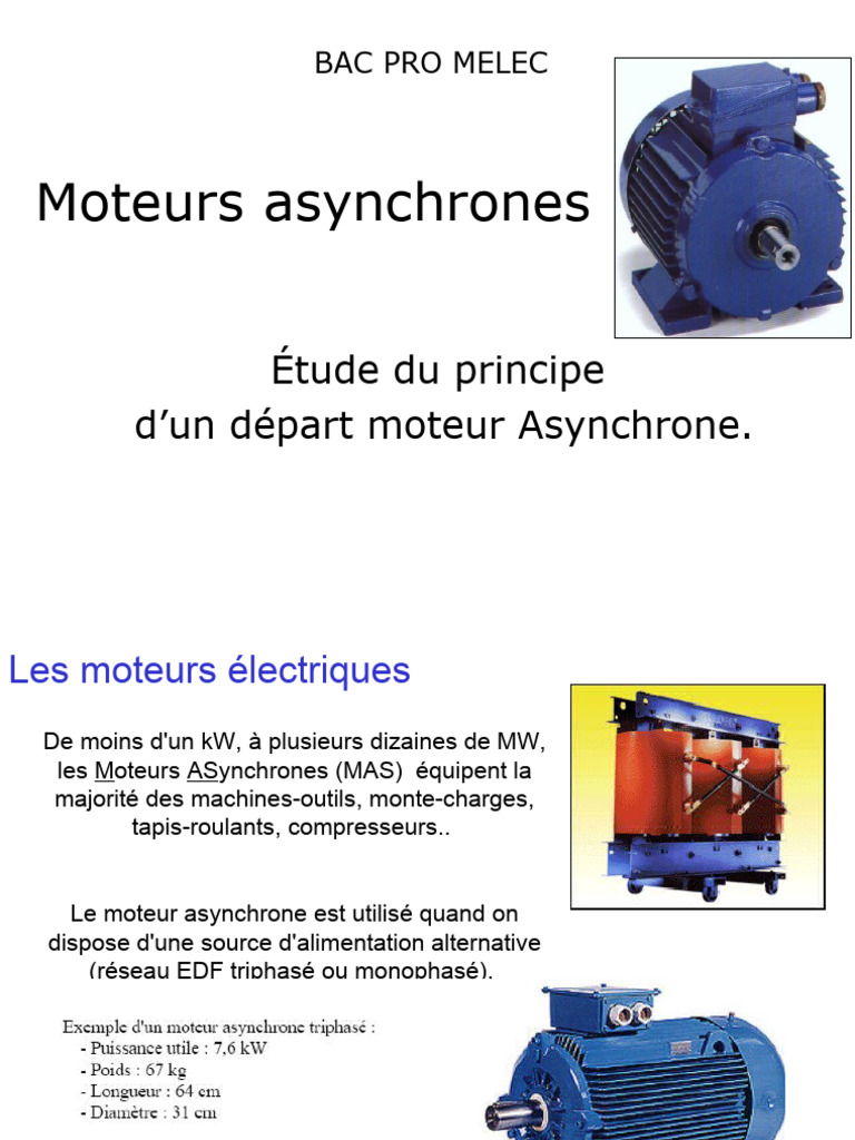 Étude du Moteur Asynchrone Triphasé | PDF | Électrotechnique | Sciences ...
