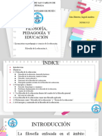 Filosofía, Educación y Pedagogía.