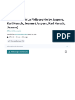 Introduction À La Philosophie by Jaspers, Karl Hersch, Jeanne (Jaspers, Karl Hersch, Jeanne) - PDF - Noûs - Vérité