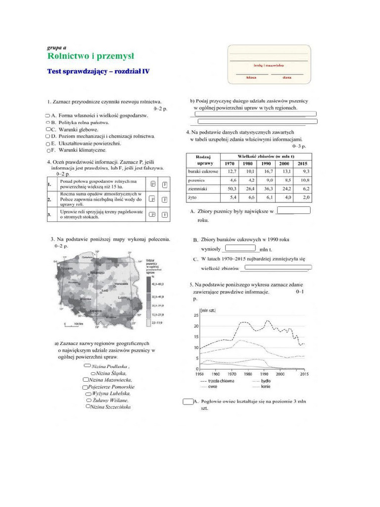 Geografia Klasa 7 Rolnictwo I Przemys PDF