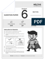 STD 6 Sample Question Paper