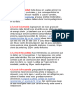 Leyes de La Alimentacion y Problemas de Salud