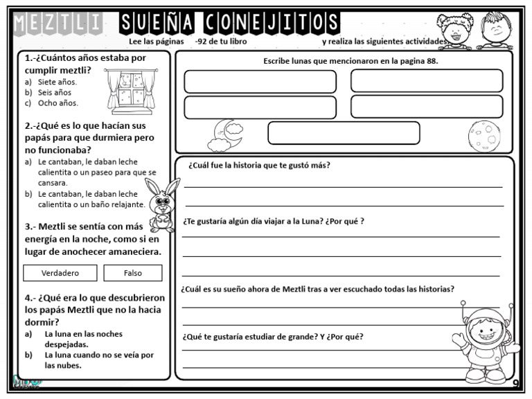 Meztli y sus sueños de conejitos | PDF