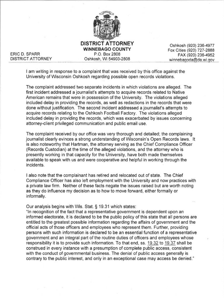 Uwo open records request response winnebago da pdf