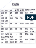 Date Sheet Term 1 (2023-24)