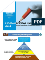 Sosialisasi Program Beasiswa Unggulan 2011
