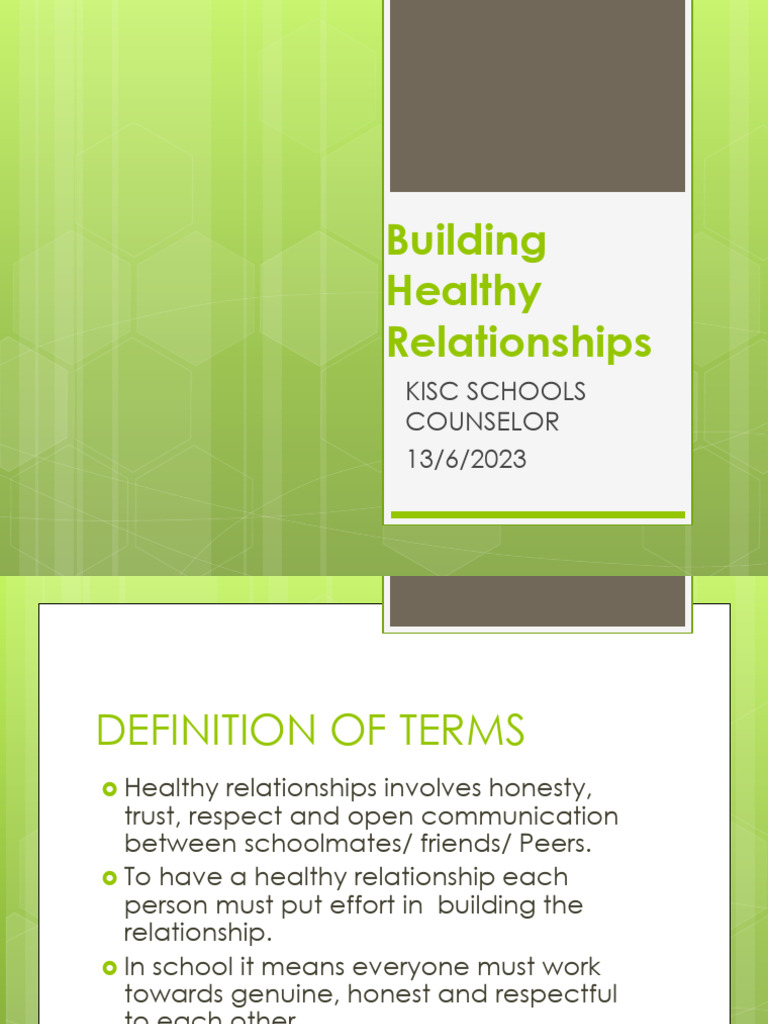 Building Healthy Relationships Pdf