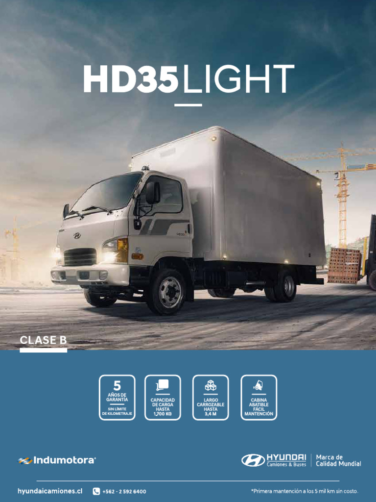 Hyundai HD35: Ficha Técnica y Capacidad | PDF