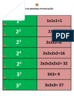 Potenciação Amostra Jogo Da Memória