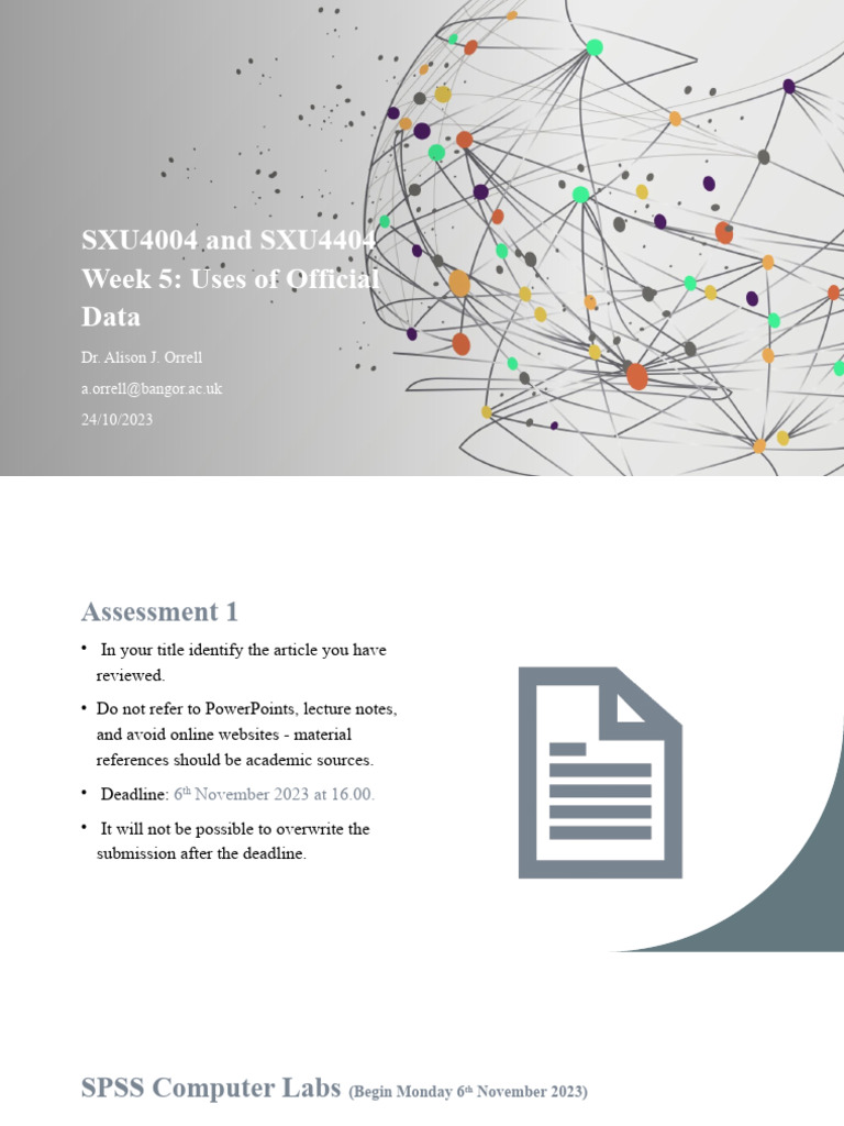 SXU4004 Week 5 Uses of Offical Data | PDF | Survey Methodology ...