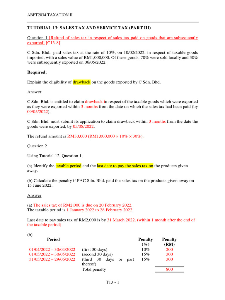 Sales Tax Refund and Penalties Guide | PDF | Taxes | Invoice