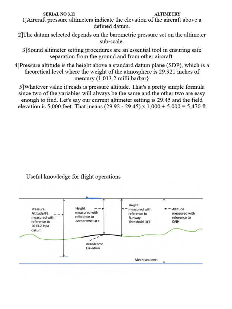 Altimeter Settings 2 PDF Altitude Altimeter