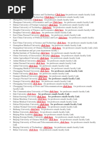 Chinese University Faculty List - PDF Version 1