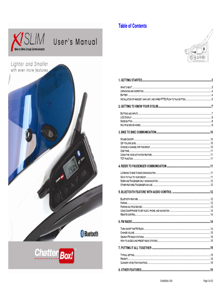 X1 Slim Manual | PDF