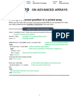 Advanced Arrays MR Long Summary