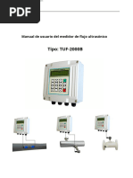 Manual TUF-2000H Handheld Ultrasonic Flowmeter - En.es | PDF ...