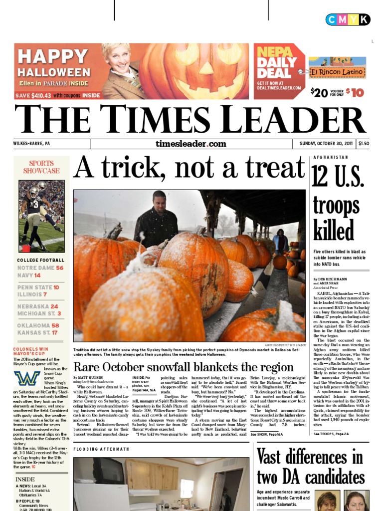 Times Leader 10-30-2011, PDF, Formaldehyde