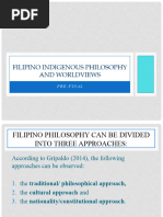 Filipino Indigenous Philosophy and Worldviews