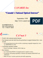 Canarie Inc: " Canada's National Optical Internet"